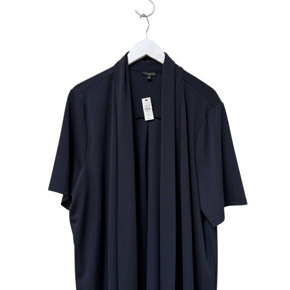 TALBOTS Slinky Cardigan Plus Size 2X Navy Blue Open Front Stretch Jersey NWT - Picture 5 of 10